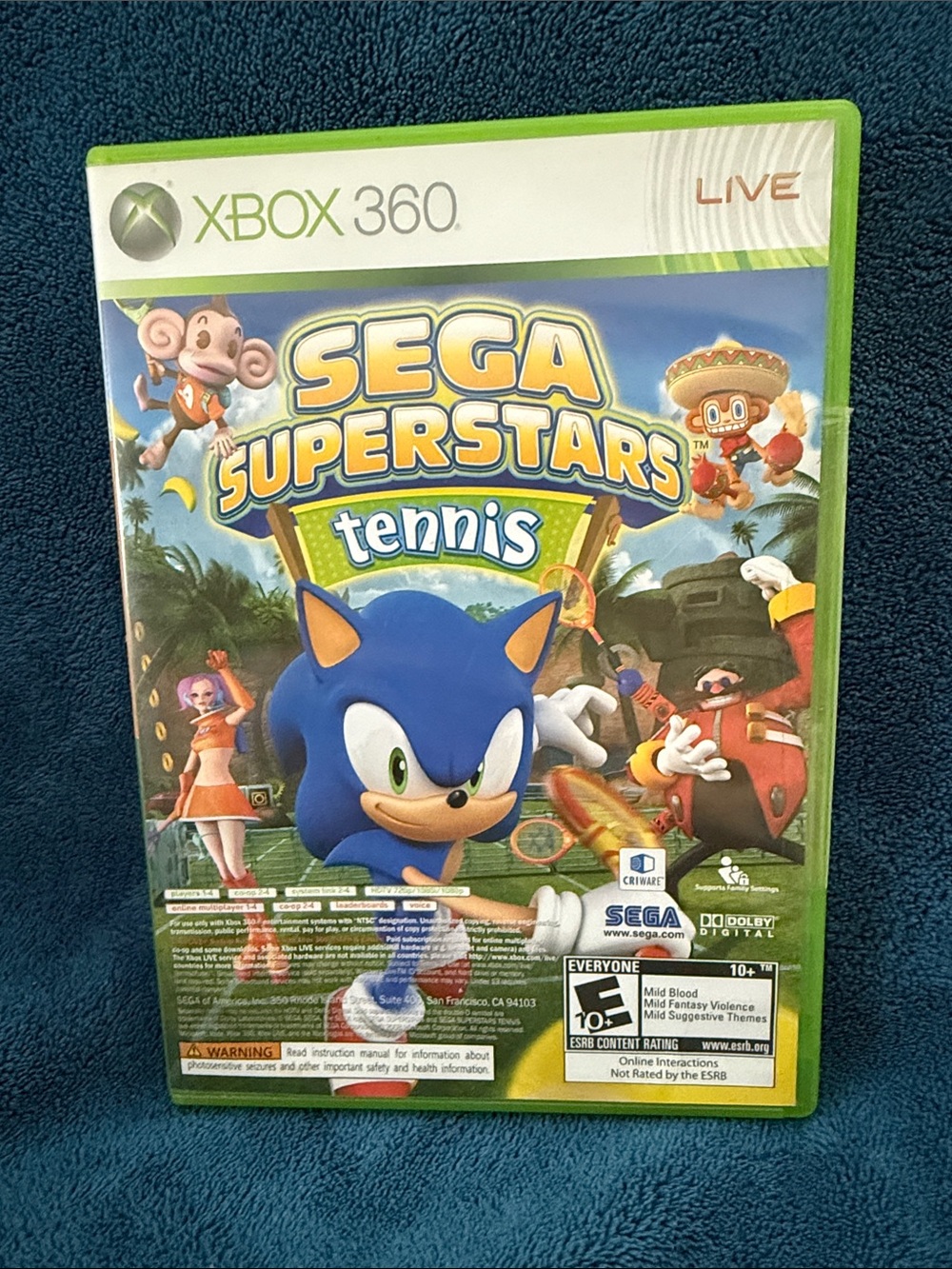Sega Superstars Tennis (Xbox 360) - Green Case